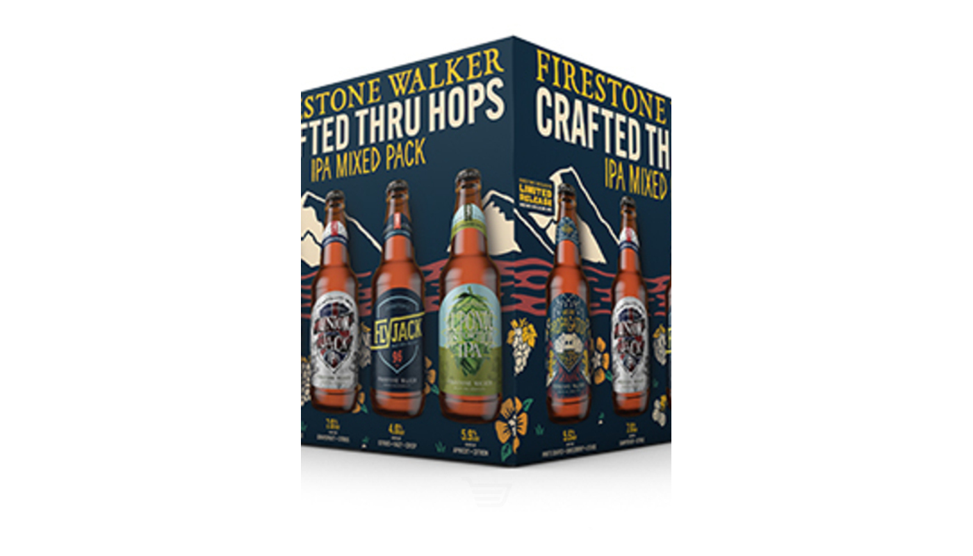 Order Firestone Walker Crafted Thru Hops Mixed Pack 12 Pack 12oz Bottle food online from House Of Cigar & Liquor store, Redondo Beach on bringmethat.com
