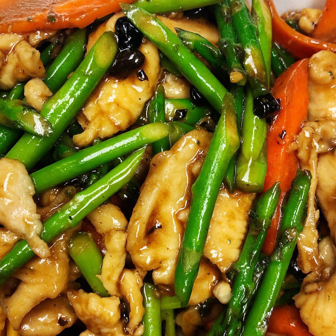 Order Asparagus Chicken food online from China A Go Go (Losee) store, North Las Vegas on bringmethat.com