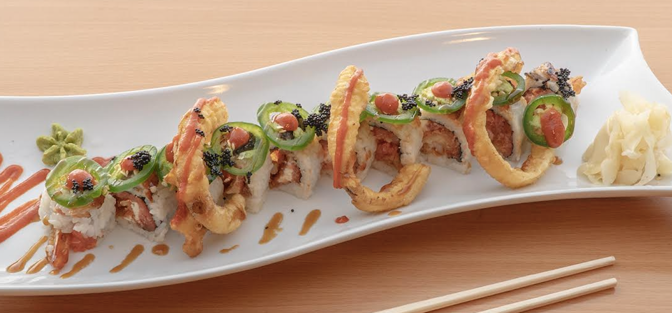 Order Ring of Fire Roll food online from Sushi Hub store, Stockton on bringmethat.com