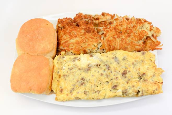 Order Sausage & Cheese Omelet food online from Franks Grill store, Houston on bringmethat.com