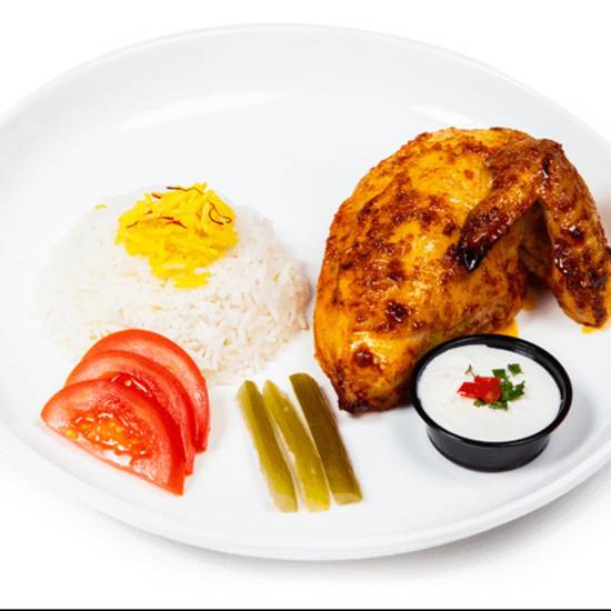 Order Kids Baked Chicken & Rice  food online from Fadi's Mediterranean Grill store, Houston on bringmethat.com