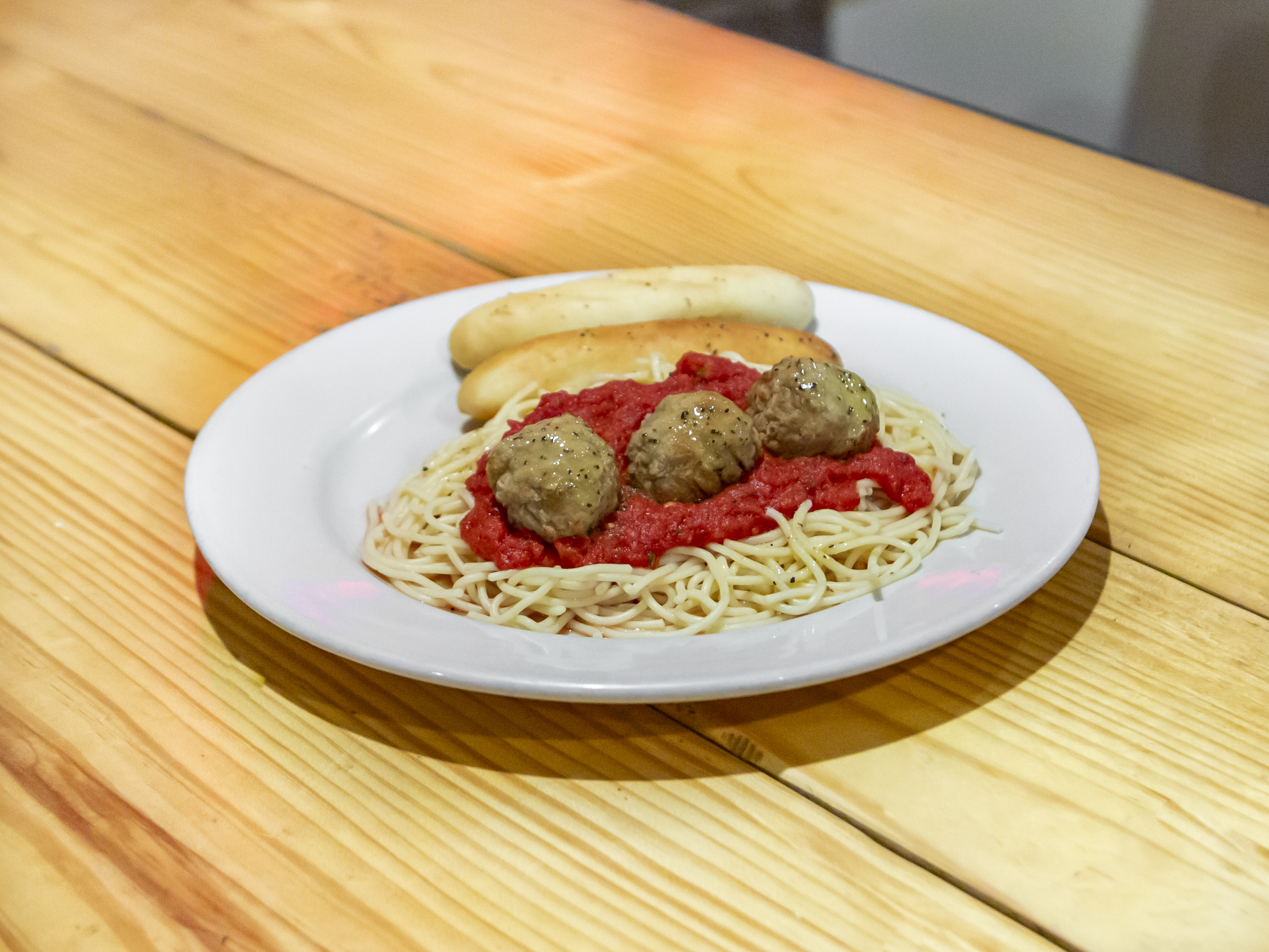 Order Spaghetti with Meatballs food online from Rocko Pizza store, Terrell on bringmethat.com