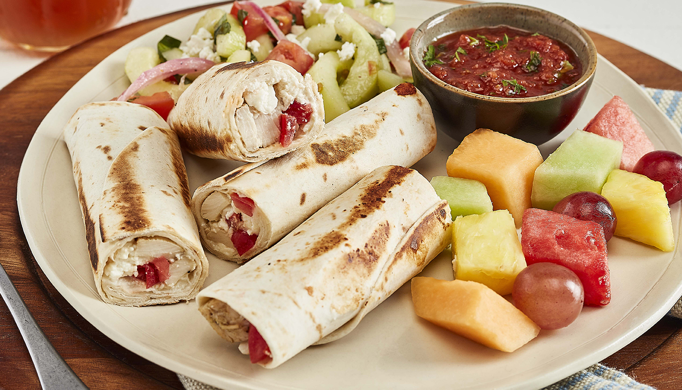 Order Grilled Chicken Roll-Up food online from Taziki Mediterranean Café store, Knoxville on bringmethat.com