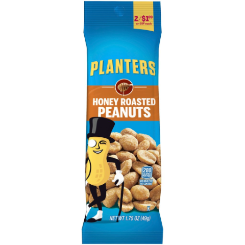 Order Planters Honey Roasted Peanuts 1.75oz food online from 7-Eleven store, Chicago on bringmethat.com