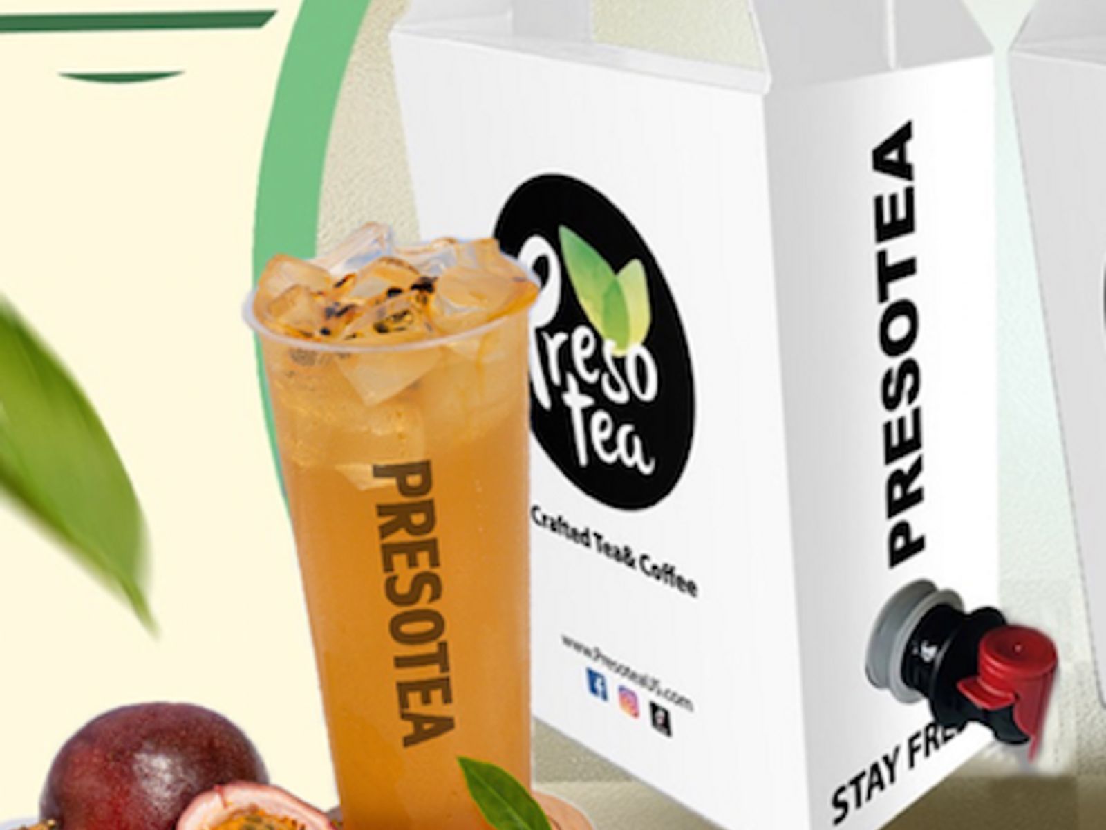 Order Passion Fruit Green Tea (One Gallon) food online from Presotea store, San Diego on bringmethat.com