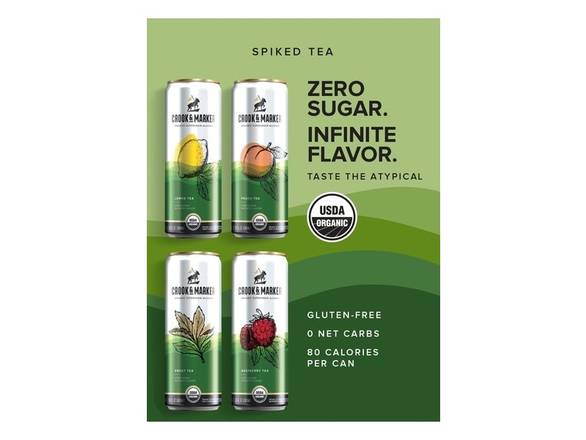 Order Crook & Marker Spiked Tea Variety Pack - 8x 11.5oz Cans food online from Goody Goody Liquor store, Dallas on bringmethat.com