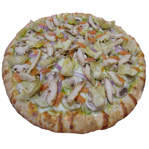 Order #10 Chicken Pesto Pizza food online from Bona Pizza store, San Jose on bringmethat.com
