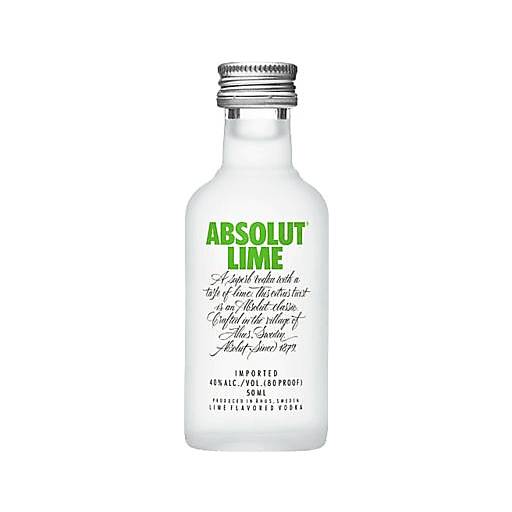 Order Absolut Lime Vodka (50 ML) 116233 food online from Bevmo! store, San Diego on bringmethat.com