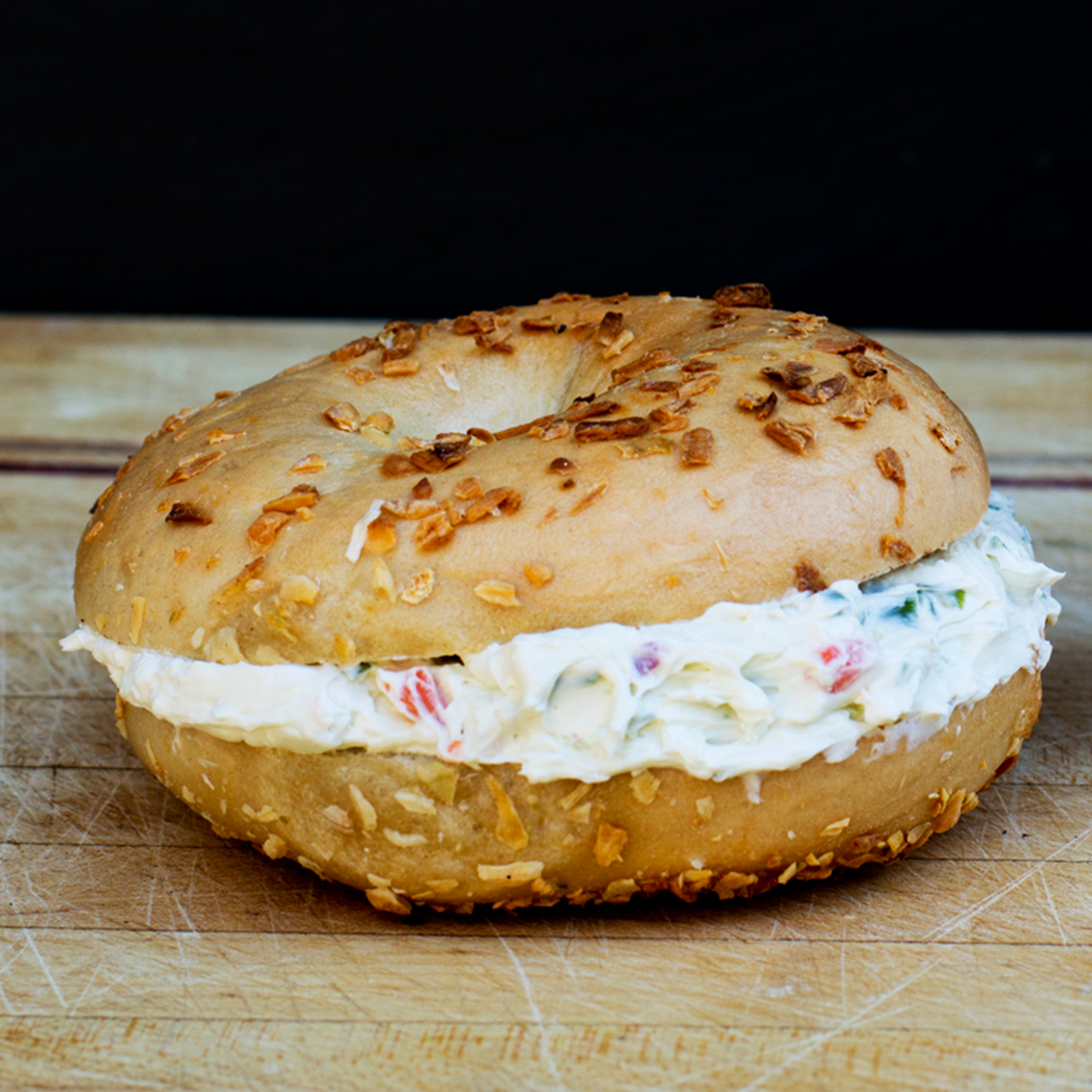 Order Bagel with Cream Cheese food online from Rosenfeld Bagels store, Newton on bringmethat.com