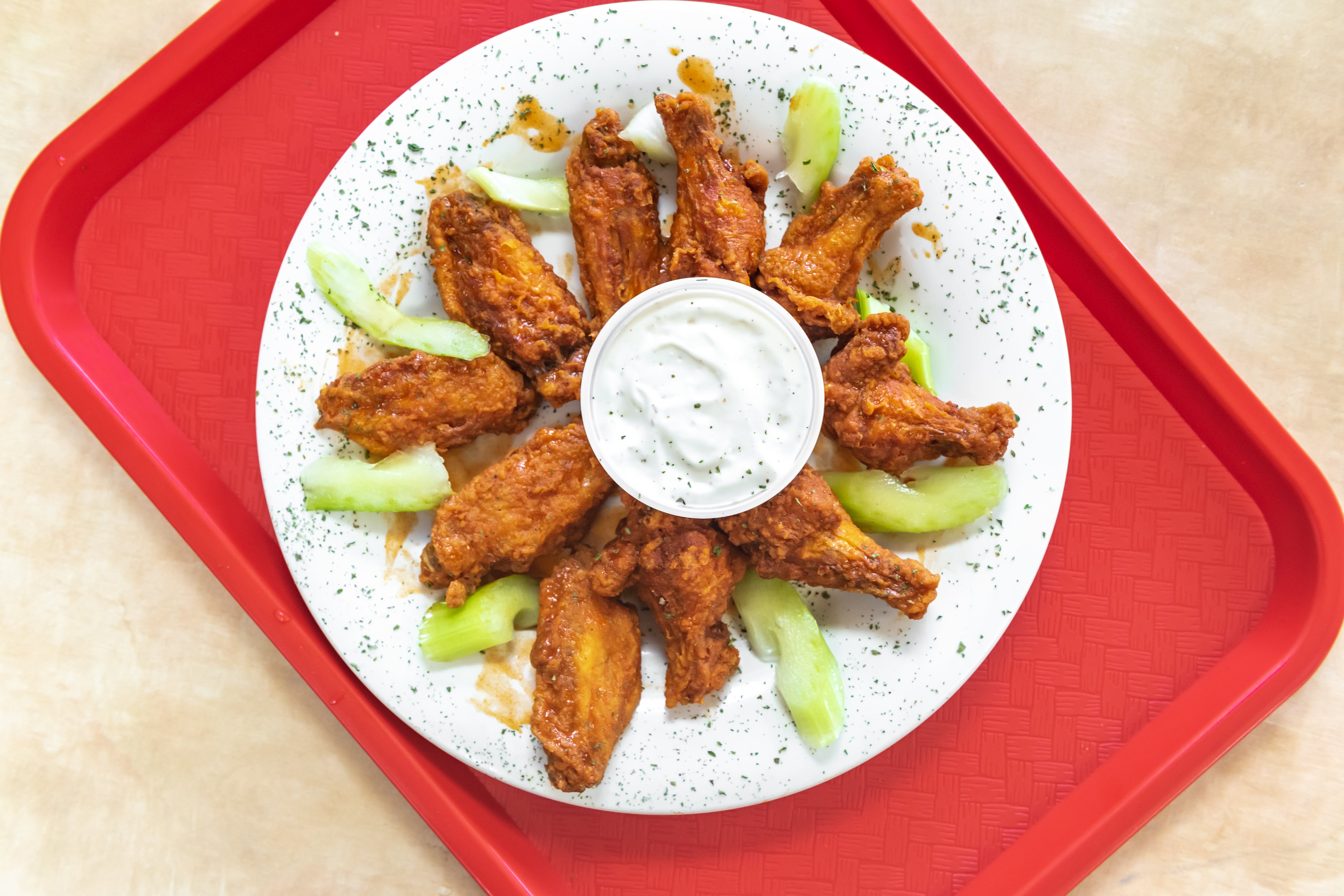 Order Buffalo Wings Catering - Small Tray (50 Pieces) food online from Bambino's Pizza & Pasta store, Danbury on bringmethat.com