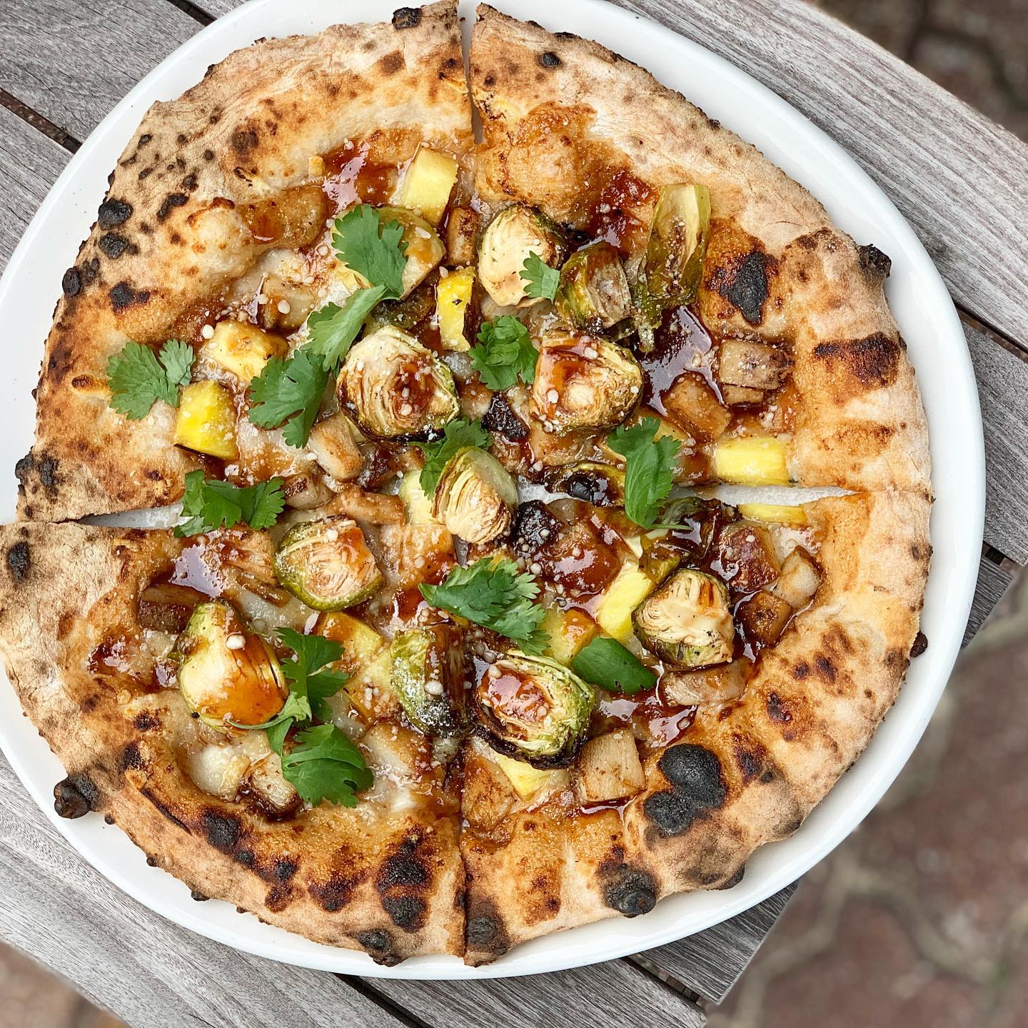 Order Pork Belly Pizza food online from Collision Bend Brewing Company store, Cleveland on bringmethat.com