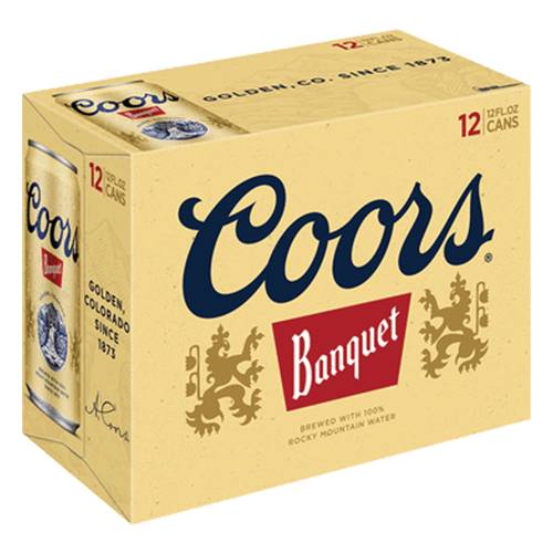 Order Coors Banquet Cans - 12 oz Cans/12 Pack food online from Bottle Shop & Spirits store, Los Alamitos on bringmethat.com