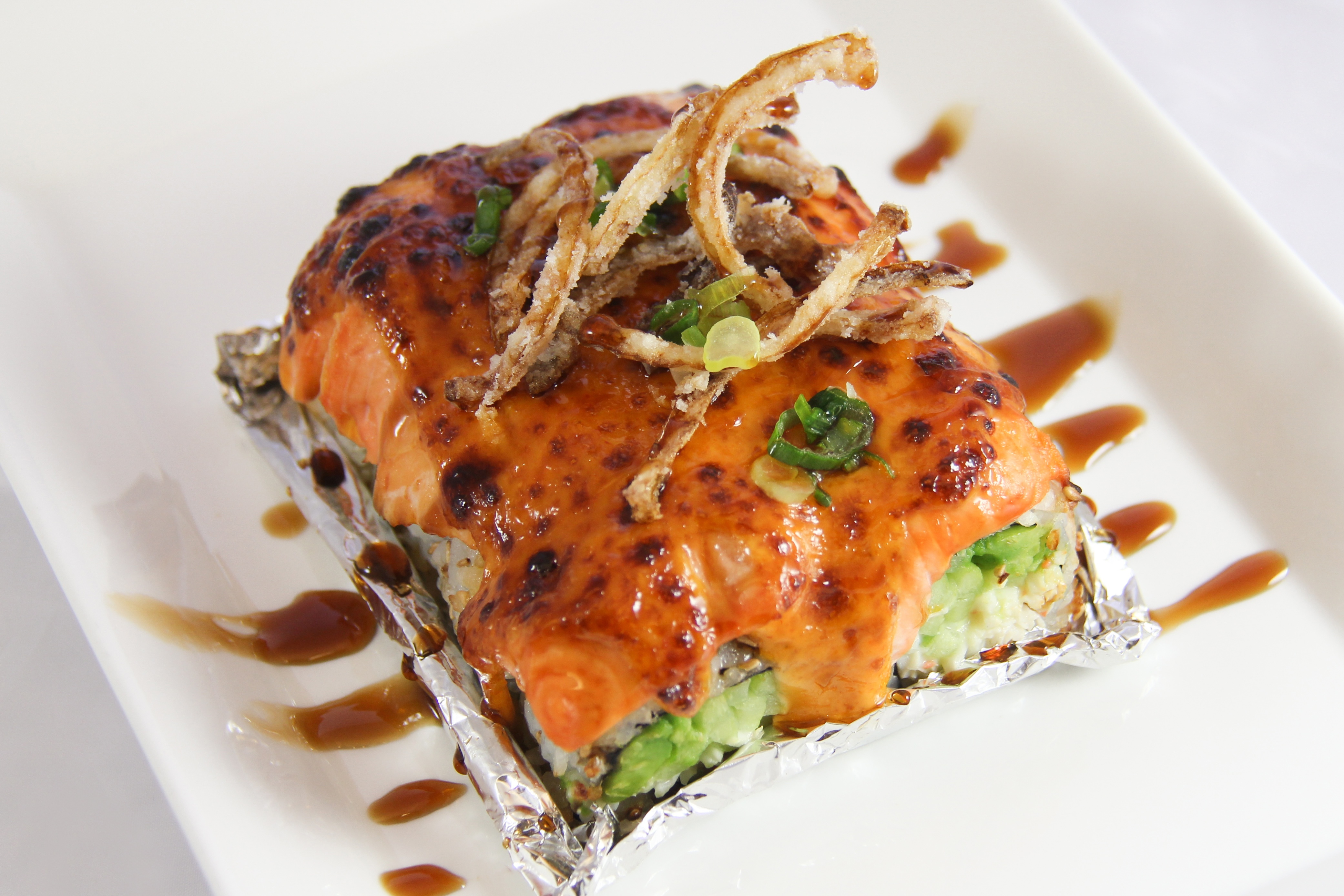 Order Baked Salmon Roll food online from Blosom Bento store, Los Angeles on bringmethat.com