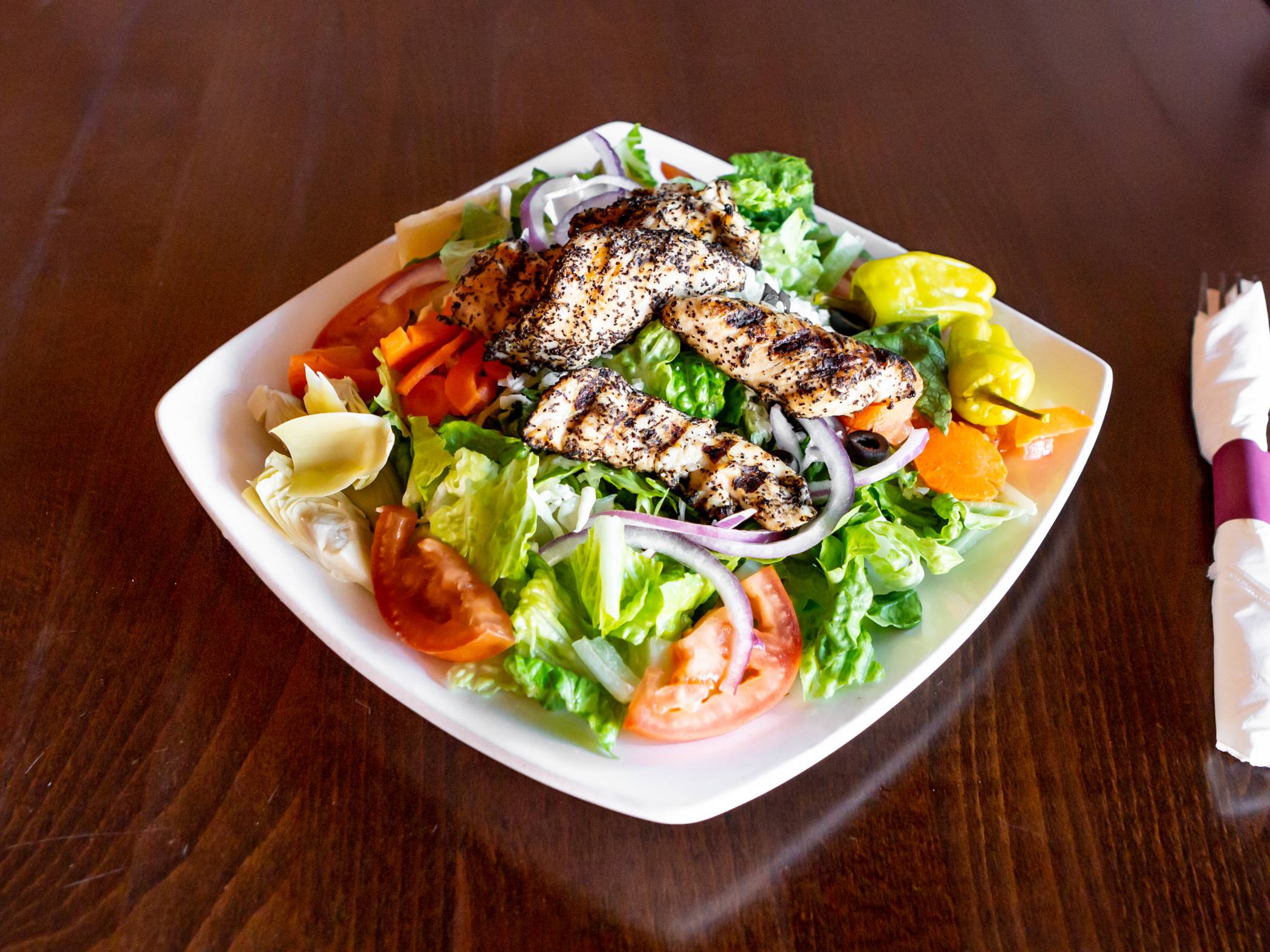 Order Grilled Chicken Salad food online from Dominics store, Escondido on bringmethat.com