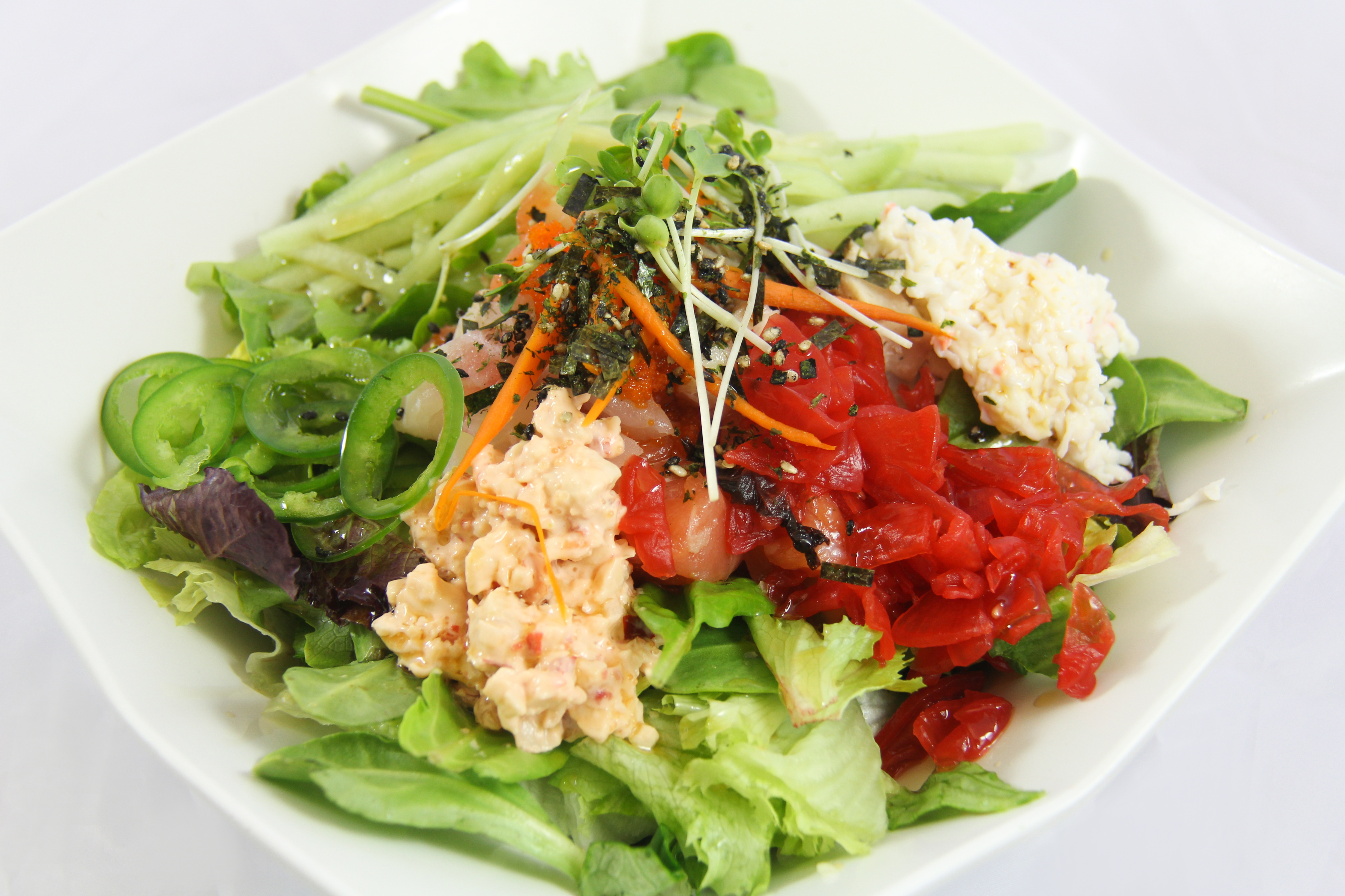 Order Cubed Sashimi Salad food online from Blosom Bento store, Los Angeles on bringmethat.com