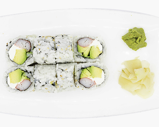 Order Crab Sticks, Cream Cheese & Avocado Roll food online from Chin-Chin Cafe store, Ashburn on bringmethat.com