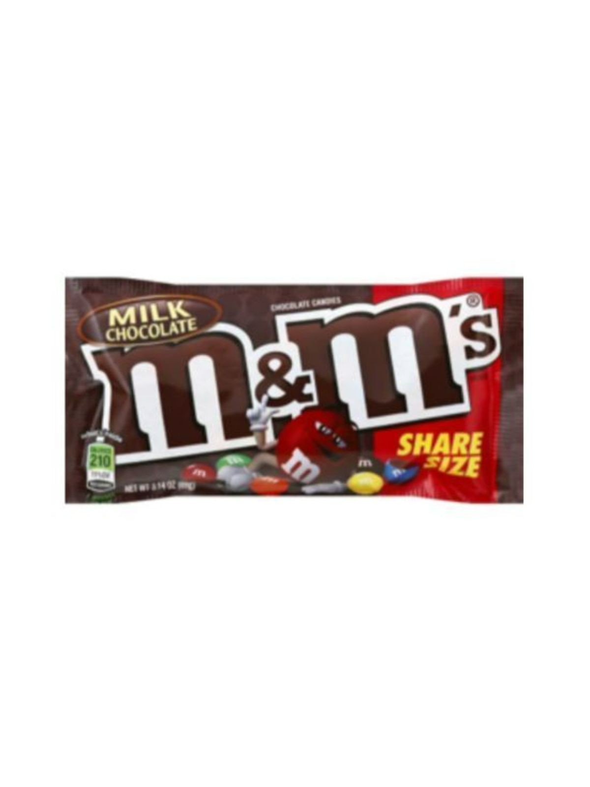 Order M&M's Milk Chocolate Candies Share Size (3.14 oz) food online from Stock-Up Mart store, Marietta on bringmethat.com