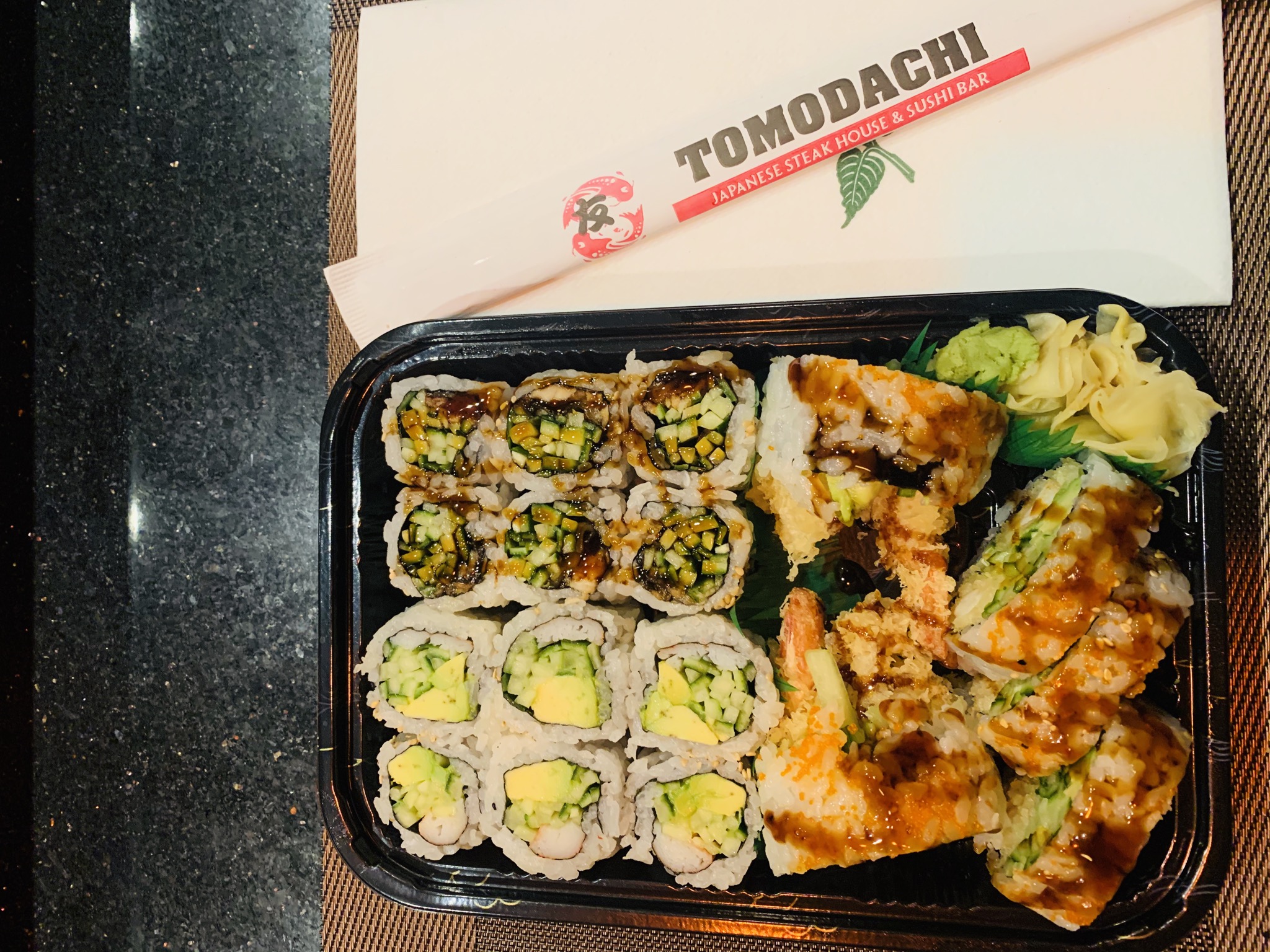 Order C. Eel Cucumber Roll, Shrimp Tempura Roll, California Roll food online from Tomodachi Japanese Steakhouse & Sushi Bar store, Royersford on bringmethat.com