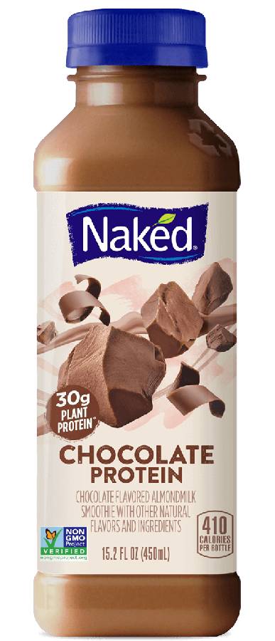 Order Naked Chocolate Protein Almondmilk Smoothie Chocolate Flavored Bottle food online from Star Variety store, Cambridge on bringmethat.com