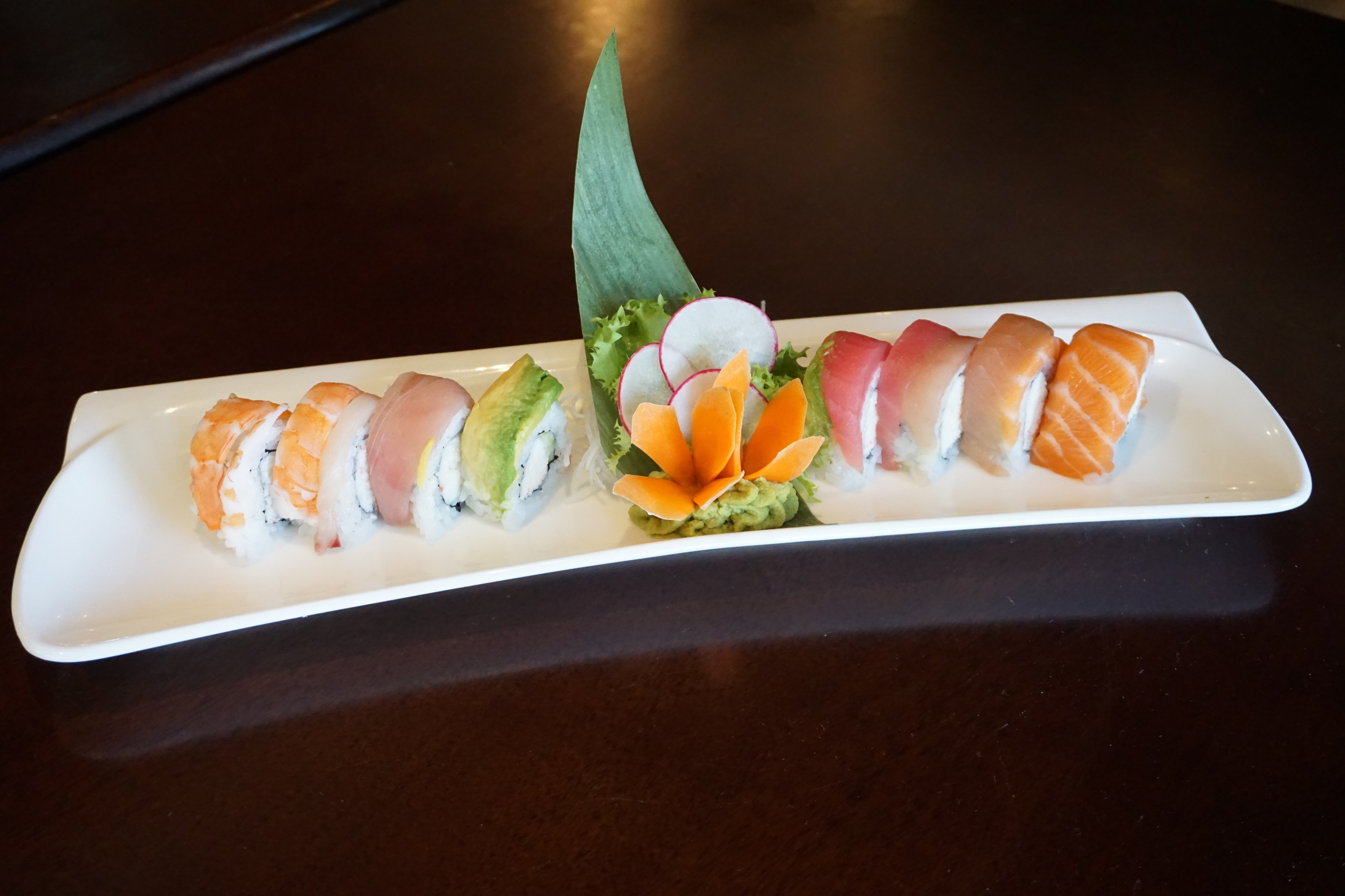 Order Rainbow Roll food online from Zen Sushi store, La Crescenta on bringmethat.com