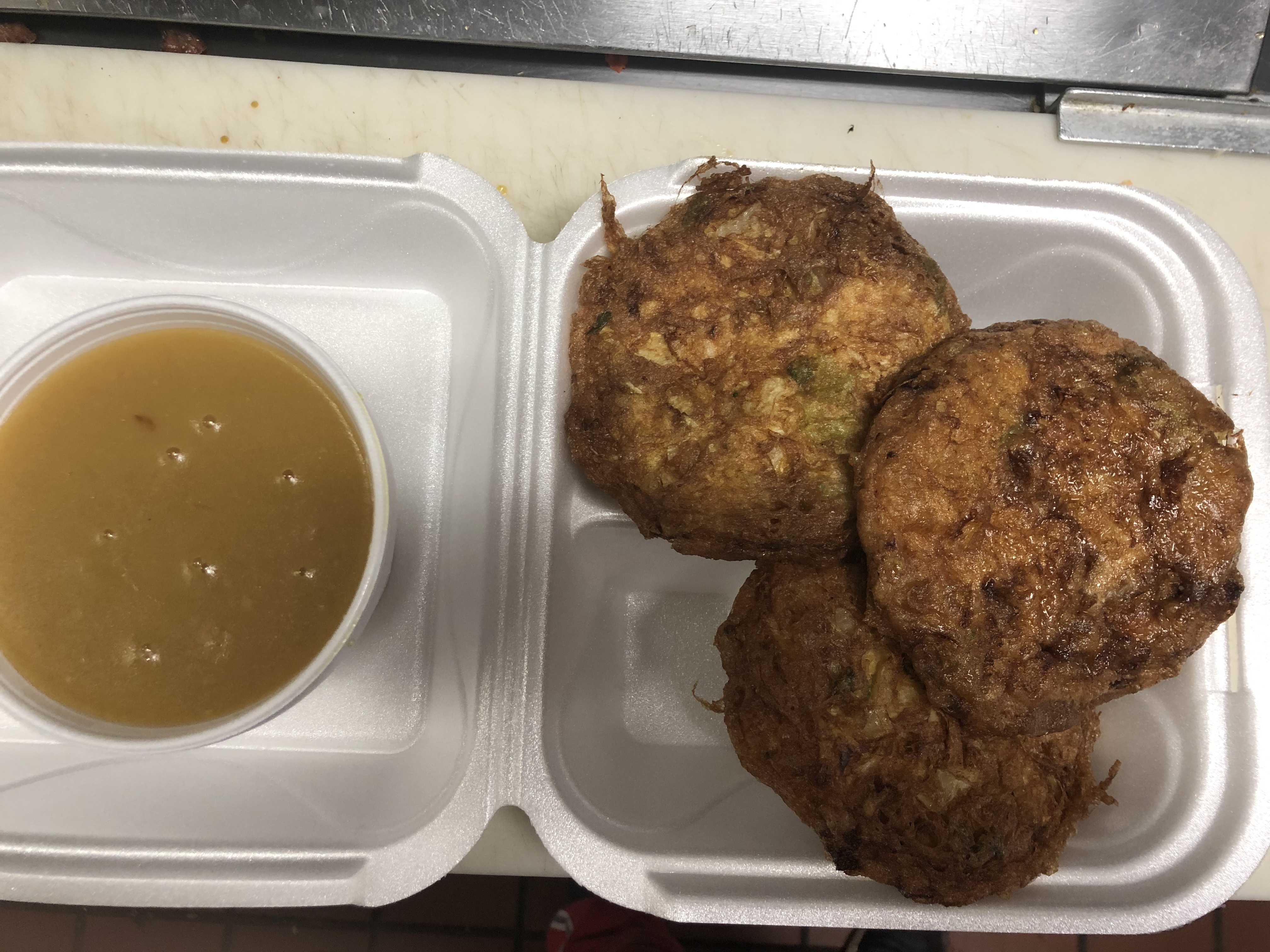 Order E2. Shrimp Egg Foo Young food online from Golden China store, Canton on bringmethat.com