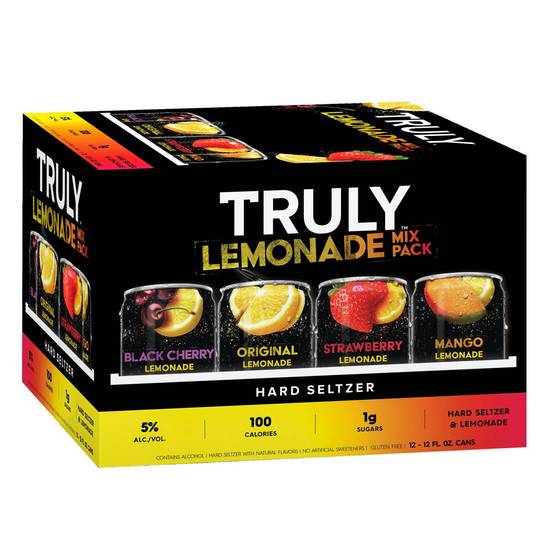 Order Truly Lemonade 12 Pack food online from Liquor Wine & Beer World store, Santa Monica on bringmethat.com
