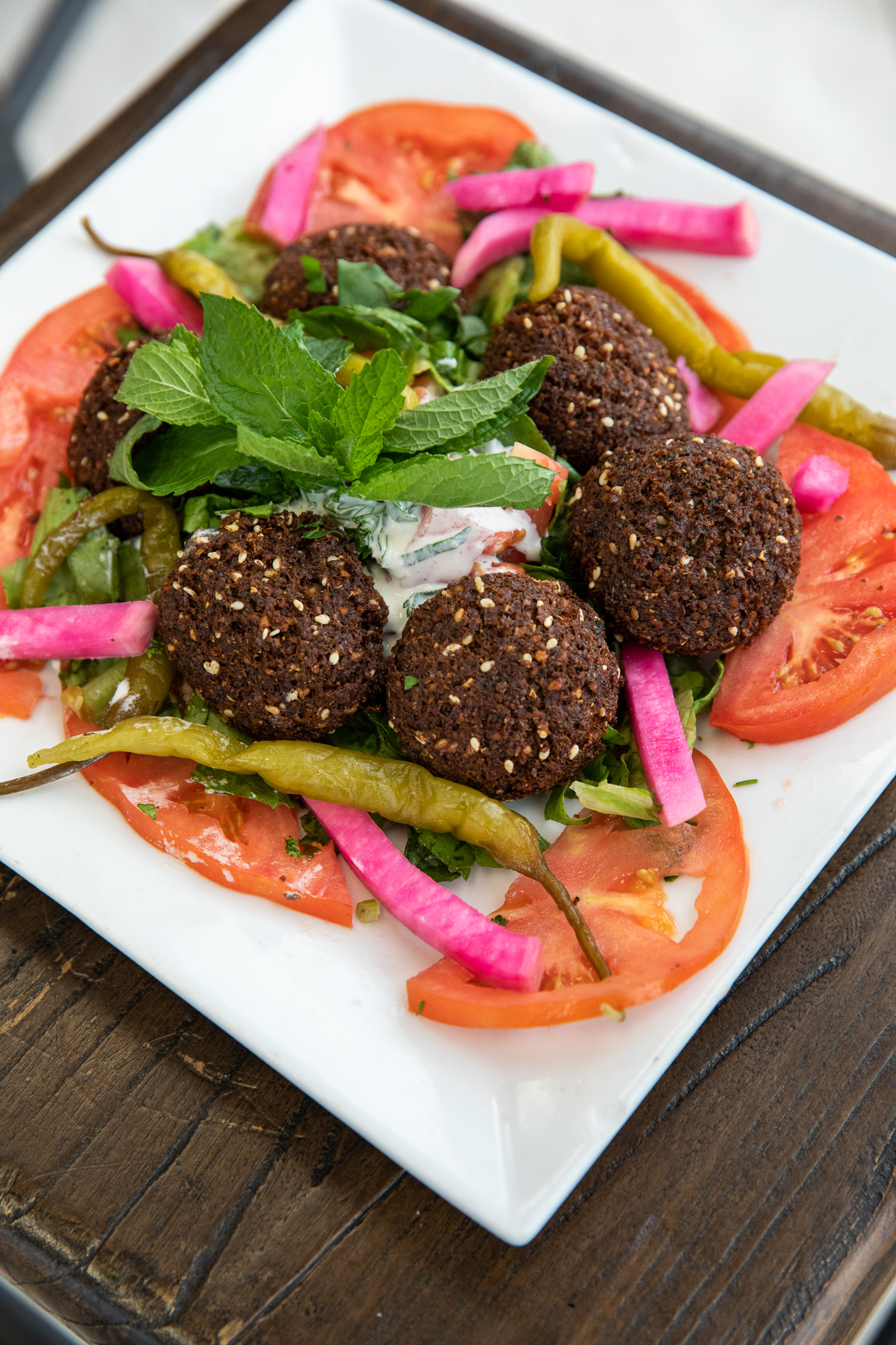 Order Falafel Plate food online from Basha Grill store, Dearborn Heights on bringmethat.com