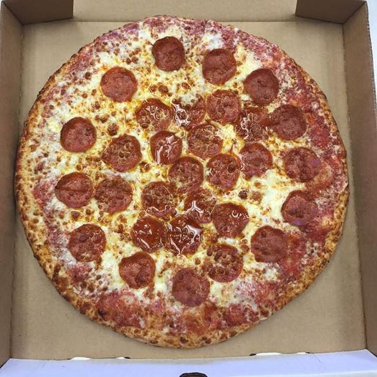Order Pizza with One Topping - Mini 8" food online from Red Baron Pizza store, Hesperia on bringmethat.com