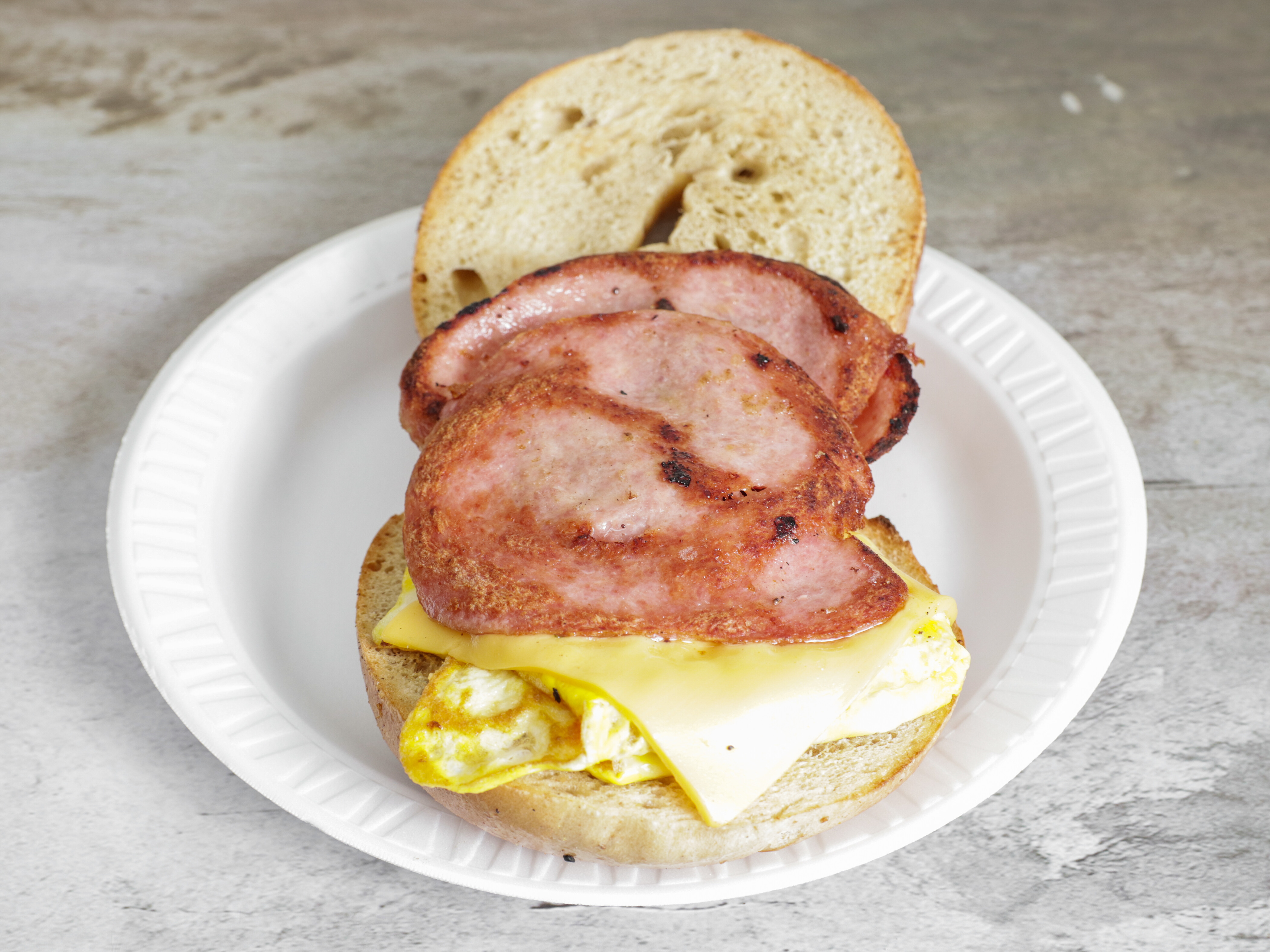 Order Grilled Taylor Ham Sandwich food online from Wonder Bagels store, Jersey City on bringmethat.com