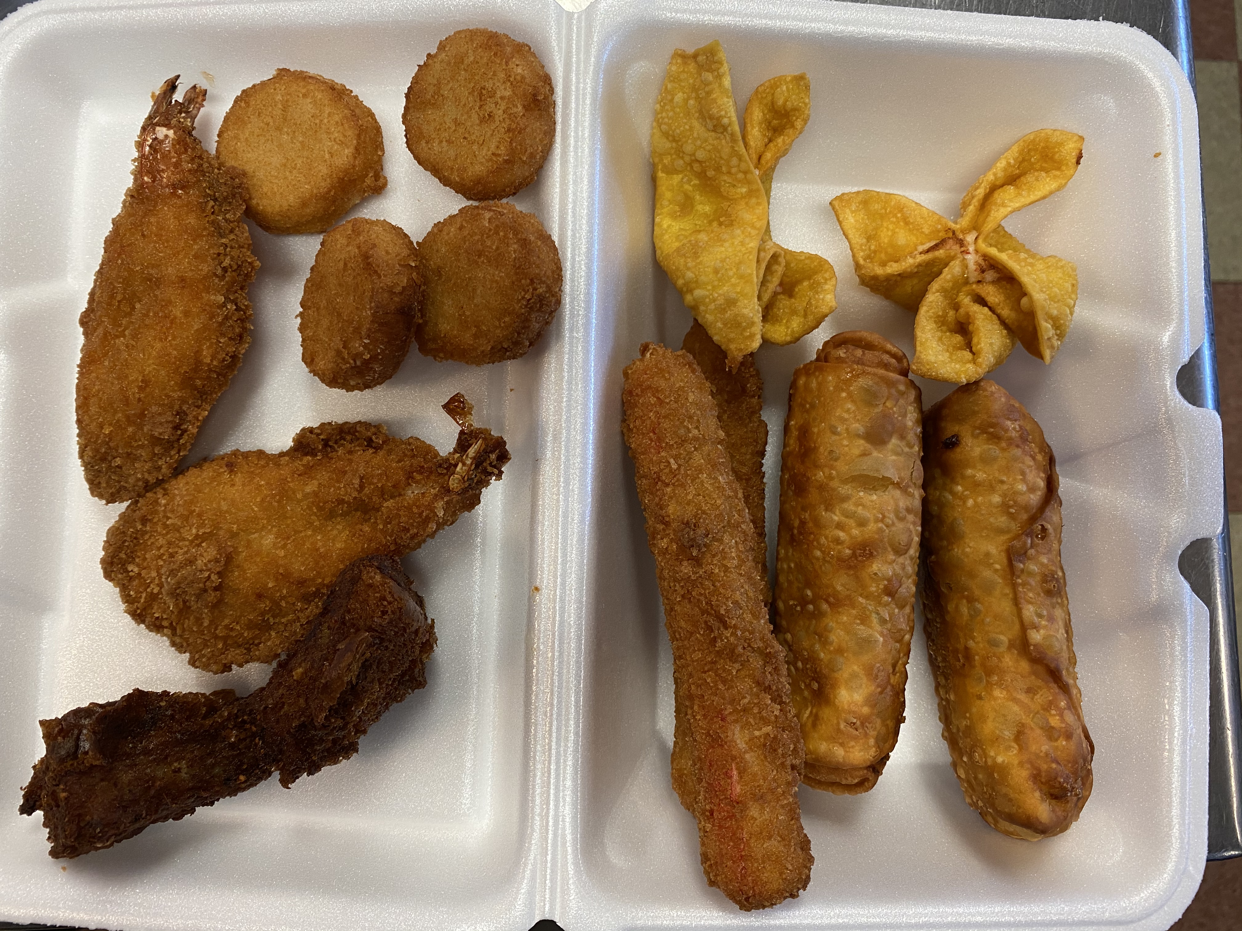 Order Fried seafood sampler for 2 food online from Lucky Star - Market St. store, Wilmington on bringmethat.com