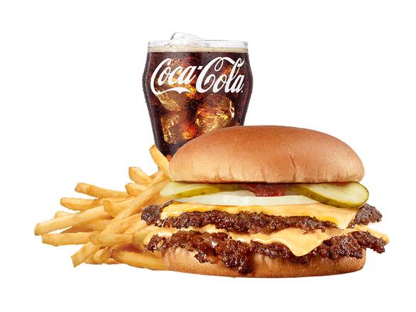 Order Double Steakburger Double Cheese Combo food online from Steak n Shake store, Olathe on bringmethat.com