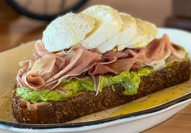 Order Prosciutto Avocado Toast food online from La Boulangerie Boul'Mich store, Key Biscayne on bringmethat.com