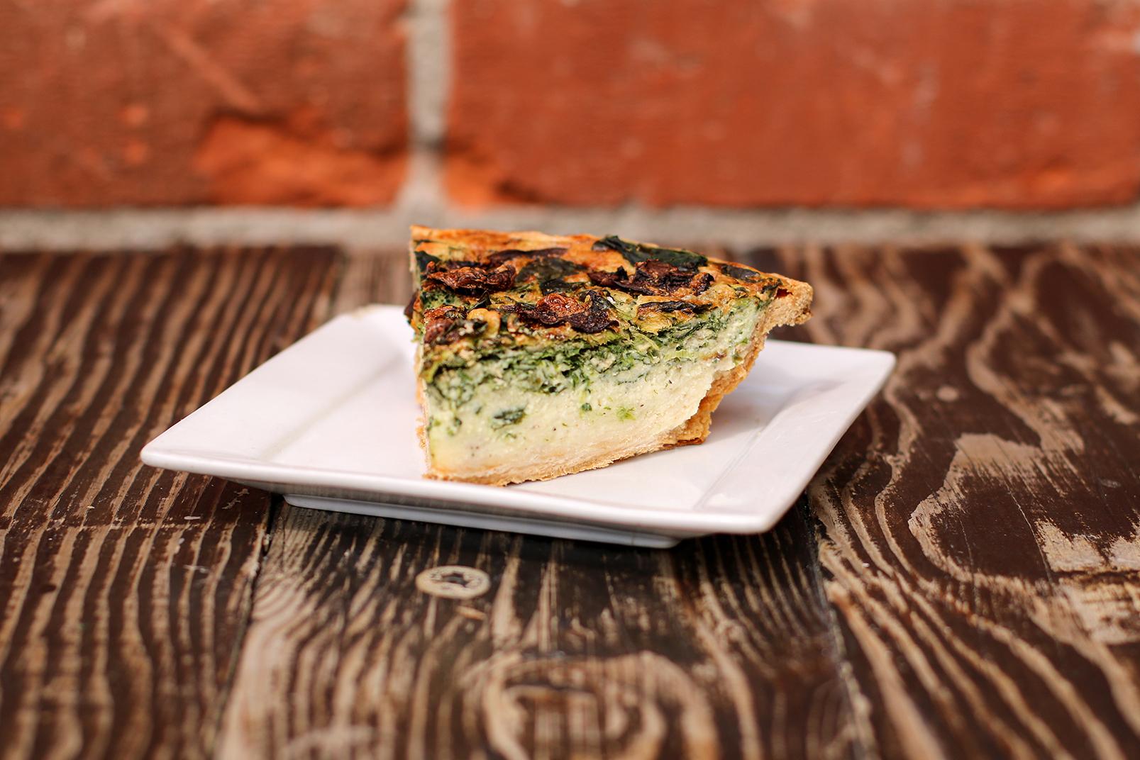 Order Spinach Mushroom Quiche SLICE food online from Republic Of Pie store, North Hollywood on bringmethat.com