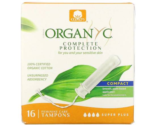 Order Organ(y)c 100% organic cotton tampons with bio based compact applicator, Super Plus food online from Trio Pharmacy store, Columbus on bringmethat.com