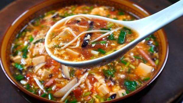 Order A16. Hot and Sour Soup 酸辣汤 food online from Millions Of Milk Tea store, Columbus on bringmethat.com