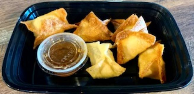 Order 6 Pieces Real Crab Rangoon  food online from Secret Sauce Wok & Grill store, Carlsbad on bringmethat.com