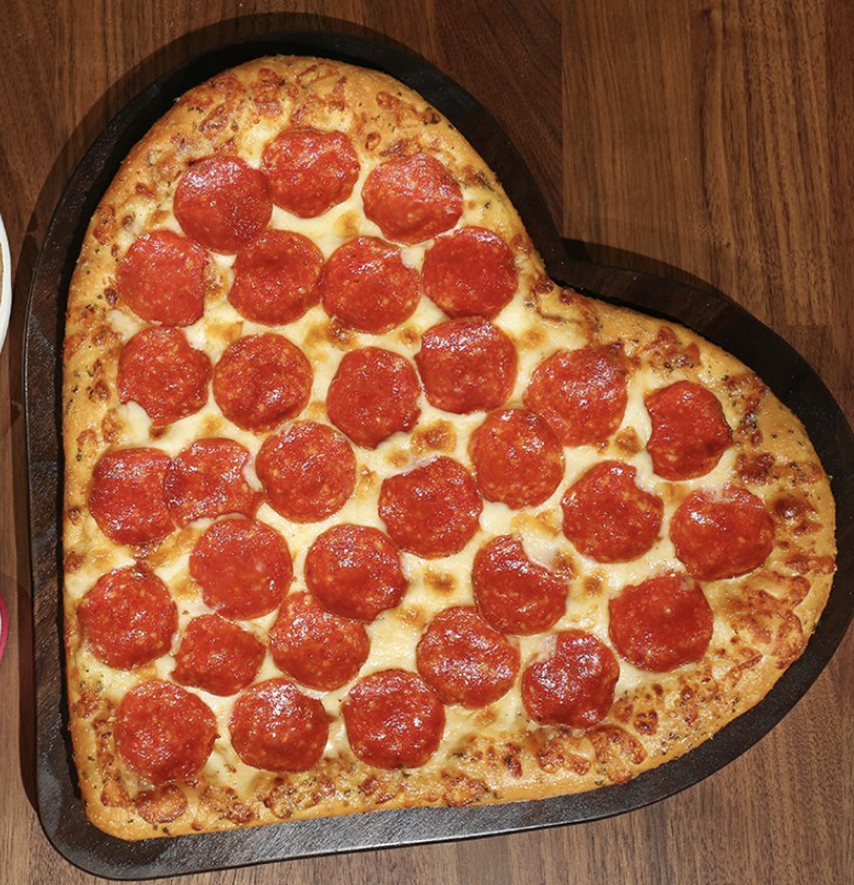 Order Valentines pizza&2litre drink $16.99 food online from Vino's Pizzeria store, Greensboro on bringmethat.com