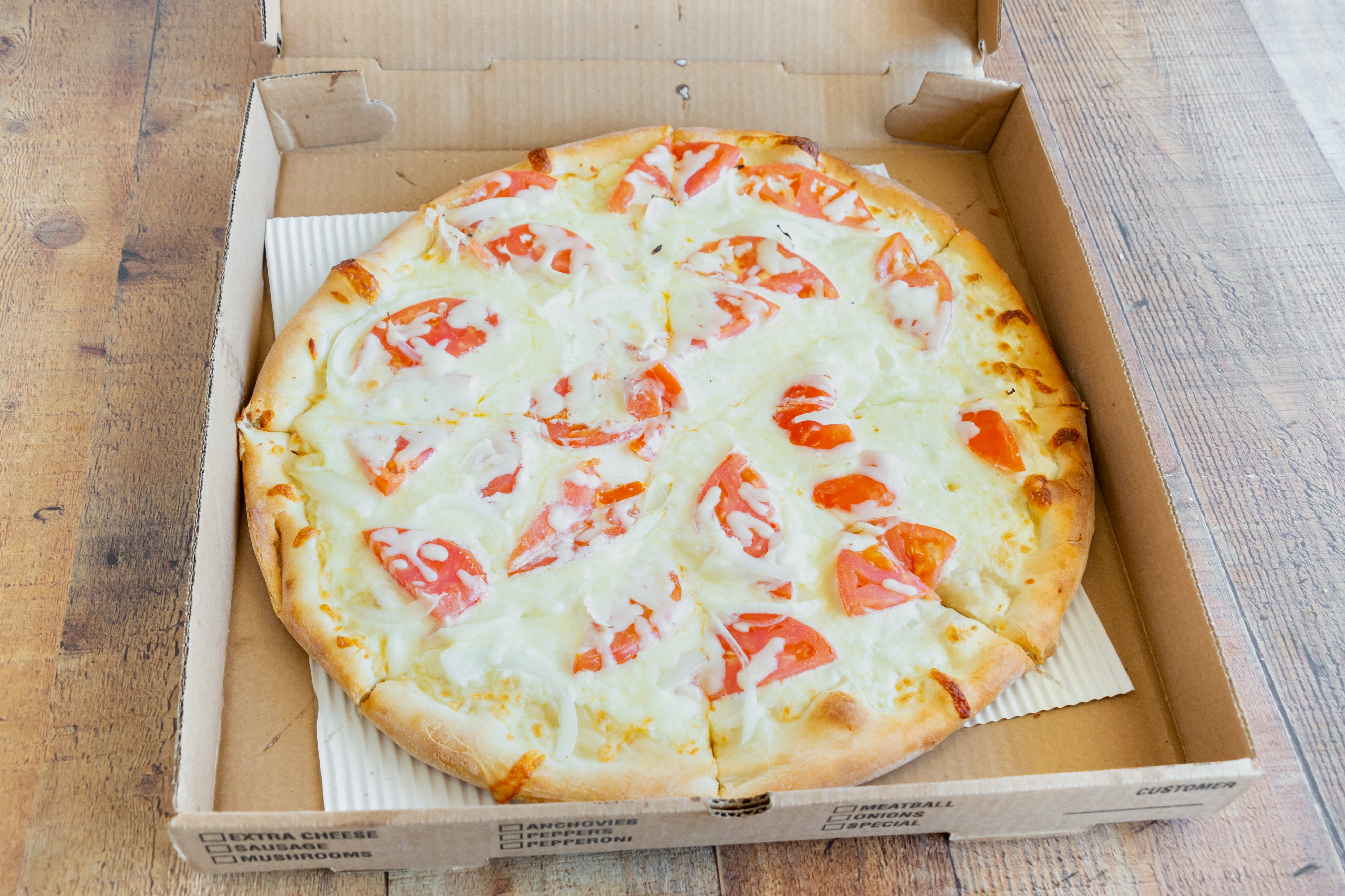Order Bruschetta Pizza - Medium 14" food online from Bravo Pizza store, Pottstown on bringmethat.com