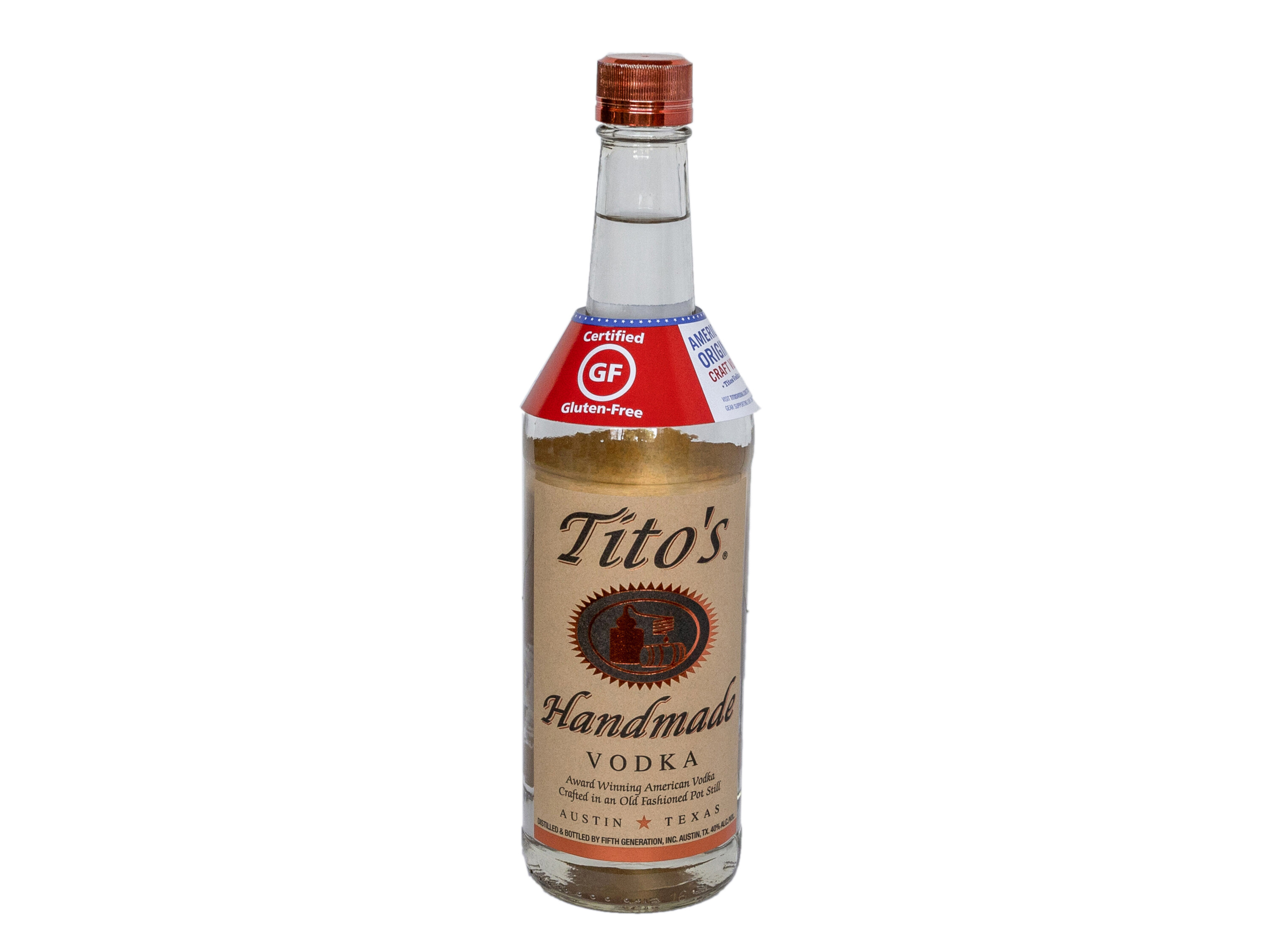 Order Tito's, 750mL Vodka food online from Sandpiper Liquors store, Summerland on bringmethat.com