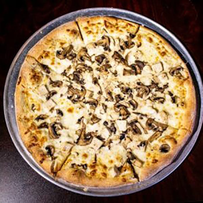 Order Alfredo Pizza - 14" food online from Brothers Pizza store, Las Vegas on bringmethat.com