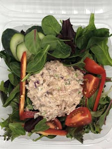 Order Tuna Salad-Salad on a bed or springmix food online from Anitas Famous Rolls store, Kansas City on bringmethat.com
