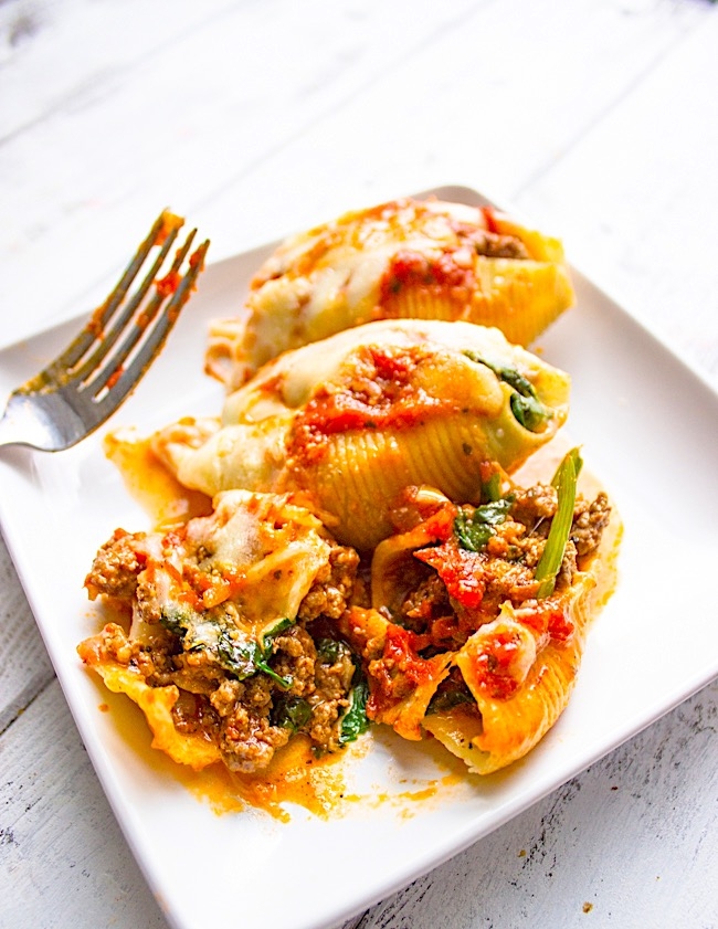 Order Beef Stuffed Shells Parmesan food online from Captain’s Curbside Seafood store, Trappe on bringmethat.com