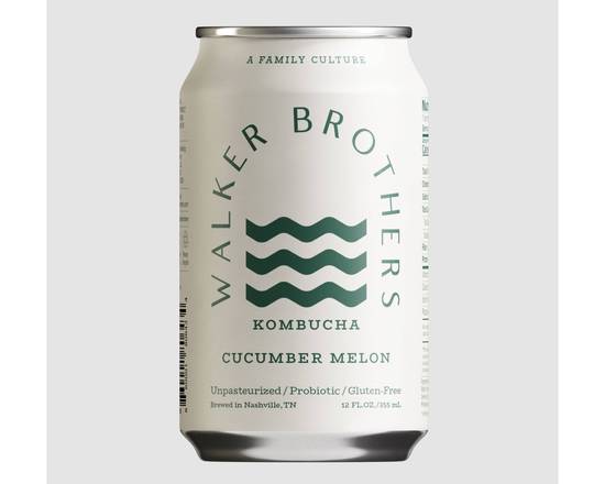 Order WALKER BROTHERS - CUCUMBER MELON KOMBUCHA food online from The Be-Hive store, Nashville on bringmethat.com