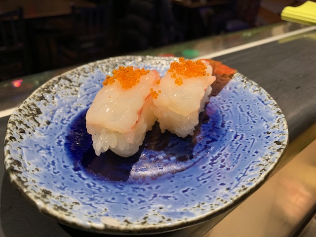 Order Amaebi Nigiri food online from Blue Fin Sushi store, San Francisco on bringmethat.com