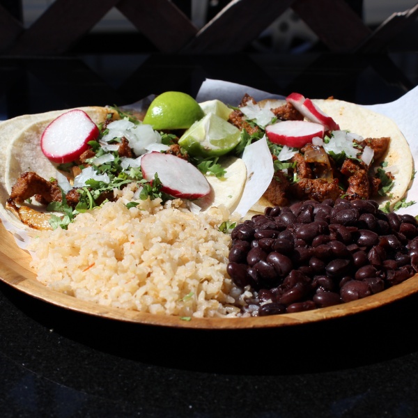 Order Panda Combo Plate food online from Taqueria Cazadores store, San Francisco on bringmethat.com