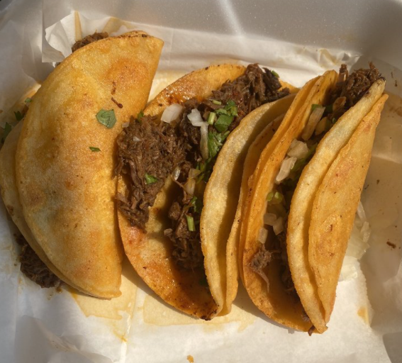 Order Tacos de Birria food online from Los Charros Mexican Restaurant store, Lodi on bringmethat.com