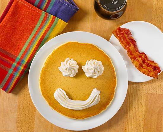 Order Kid's Buttermilk Pancake or Golden Waffle Plate food online from Huddle House store, Chickamauga on bringmethat.com