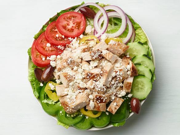 Order Greek Chicken Salad food online from Paisano's Pizza store, Brentsville on bringmethat.com