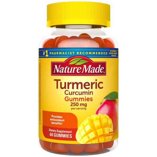 Order Nature Made Turmeric Curcumin Supplement Gummies 250 mg (60 ct) food online from Rite Aid store, Palm Desert on bringmethat.com