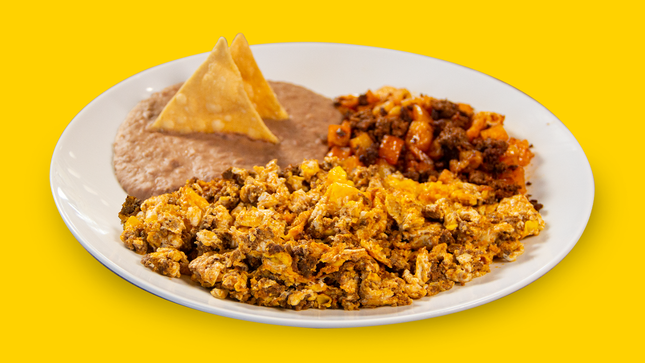 Order Chorizo & Egg Plate food online from Taco Palenque store, Edinburg on bringmethat.com